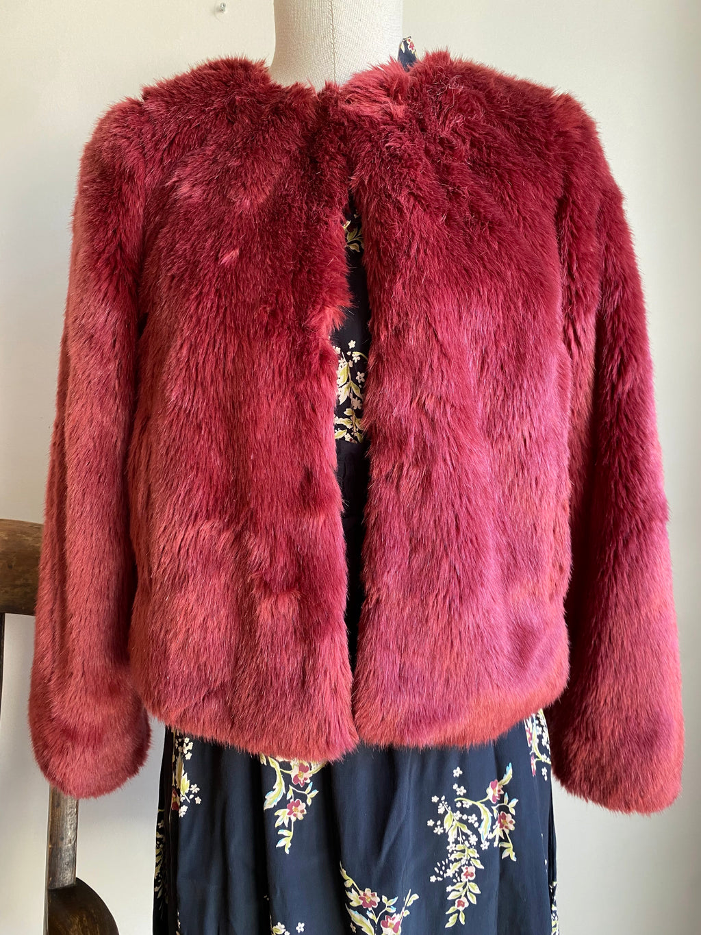 SEZANE Faux Fur Jacket - 34