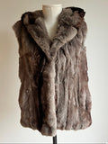 Hooded Fur Gilet - M