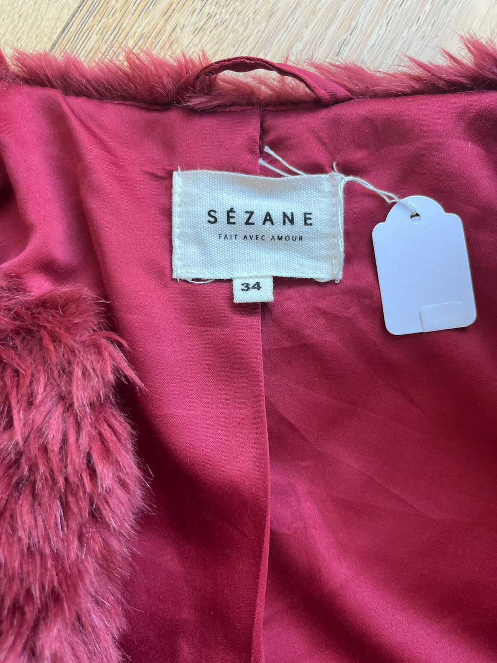SEZANE Faux Fur Jacket - 34