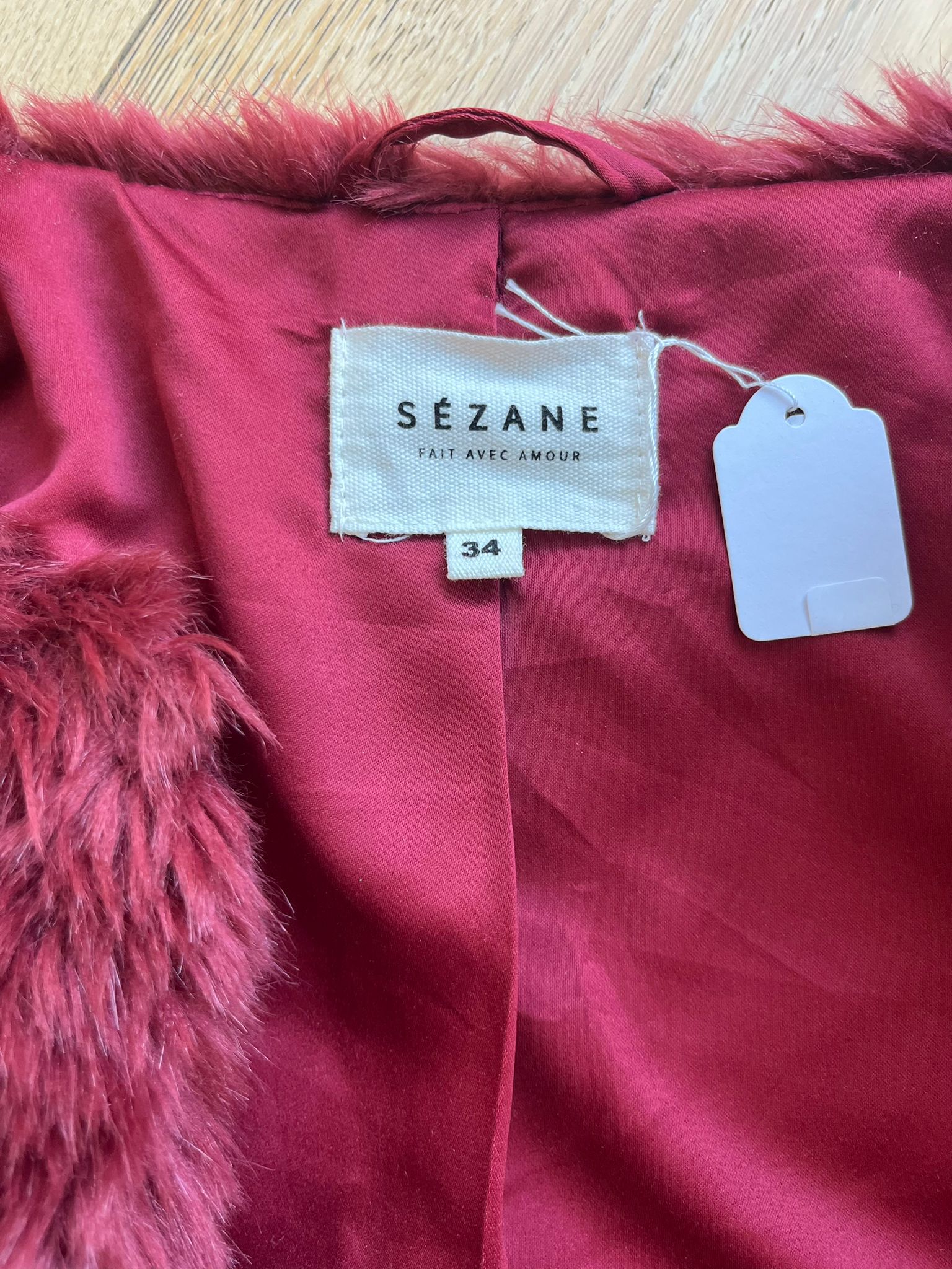 SEZANE Faux Fur Jacket - 34